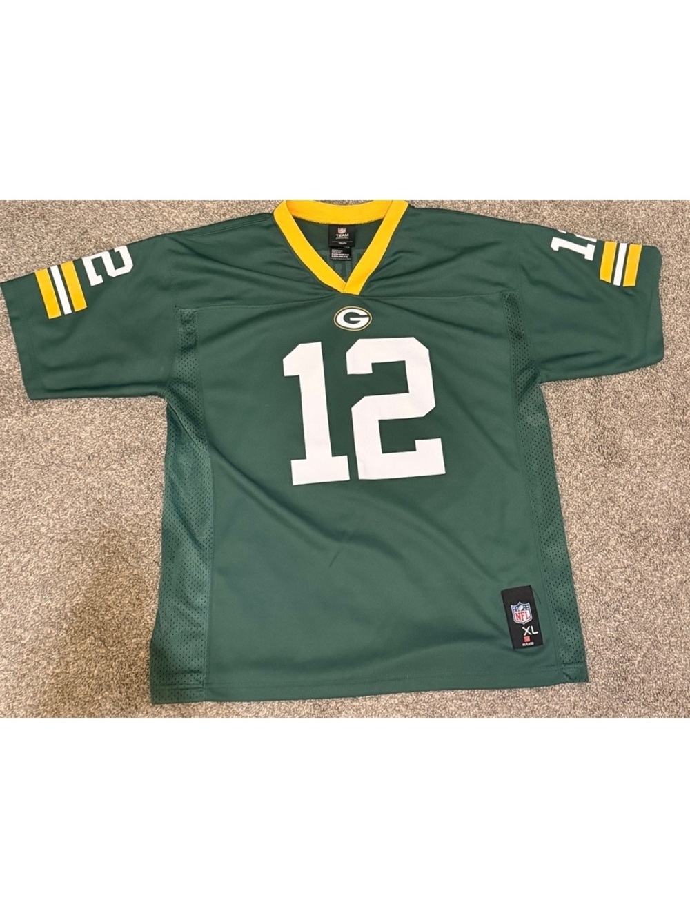 Youth XL 18/20 or Men’s Small Green Bay Packers Aaron Rodgers #12 Jersey
